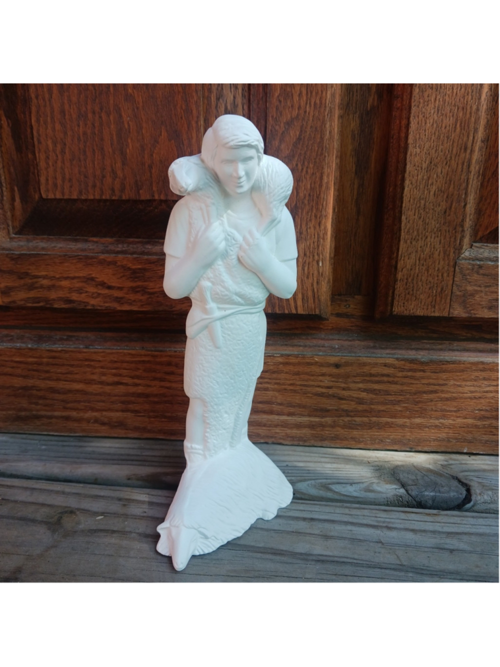 VTG Duncan Ceramic Bisque Nativity Shepherd Christmas Ready To Paint Craft